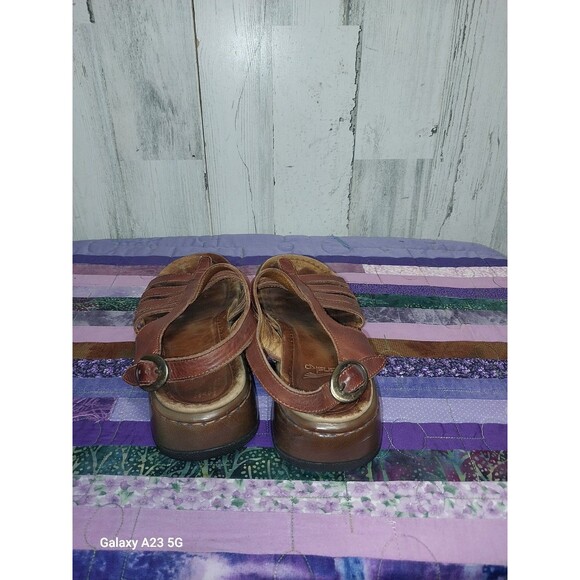 DANSKO Brown Leather Strappy Open Toe Slingback Sandals EU 37 US 6.5-7 - Picture 7 of 9